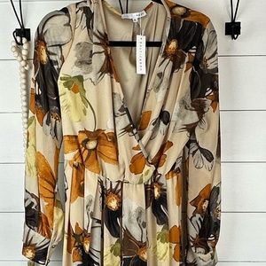Baltic Born Lydia Maxi Dress Camel Floral Size XL